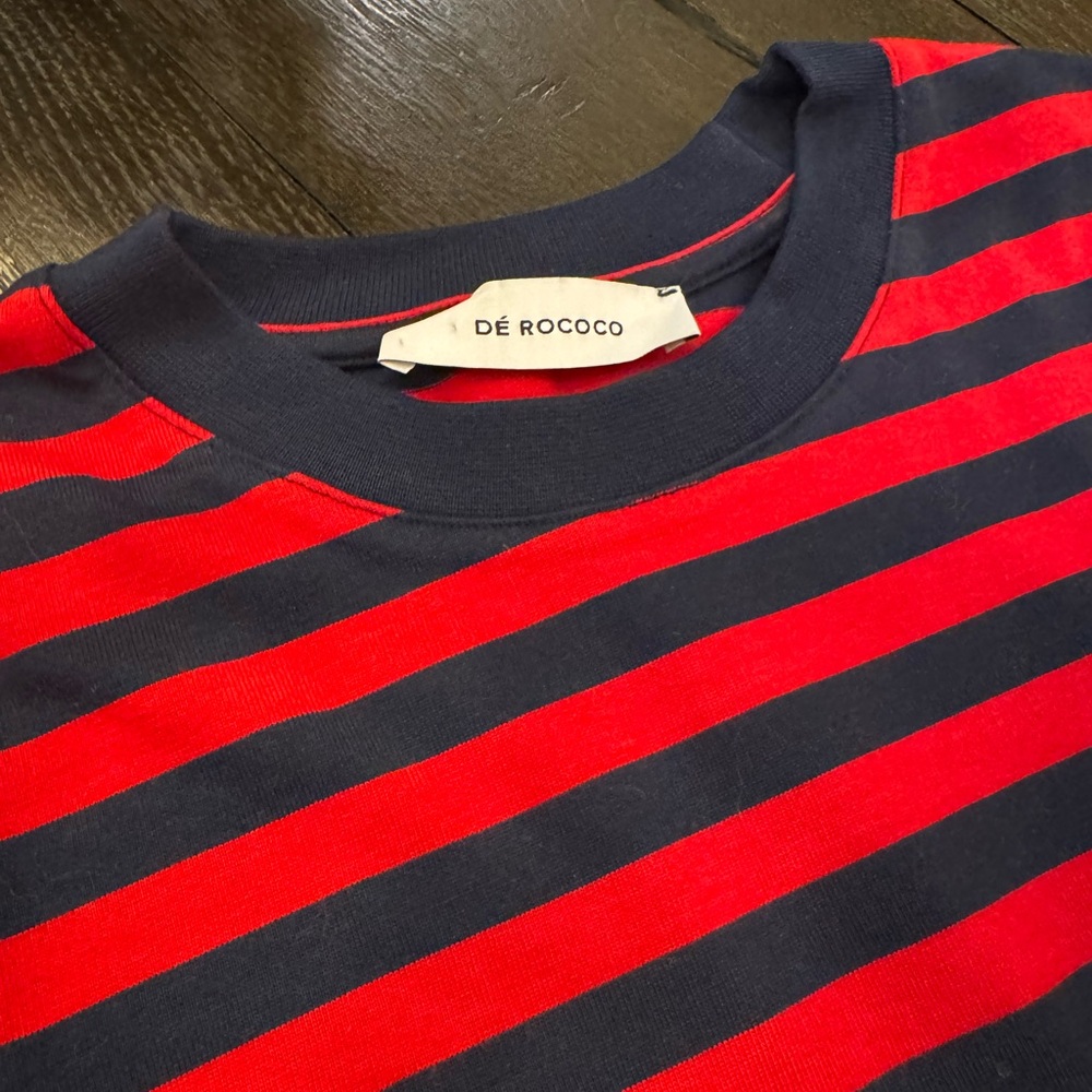 DE ROCOCO oversized striped T-shirt -  Quiet Luxury Brand